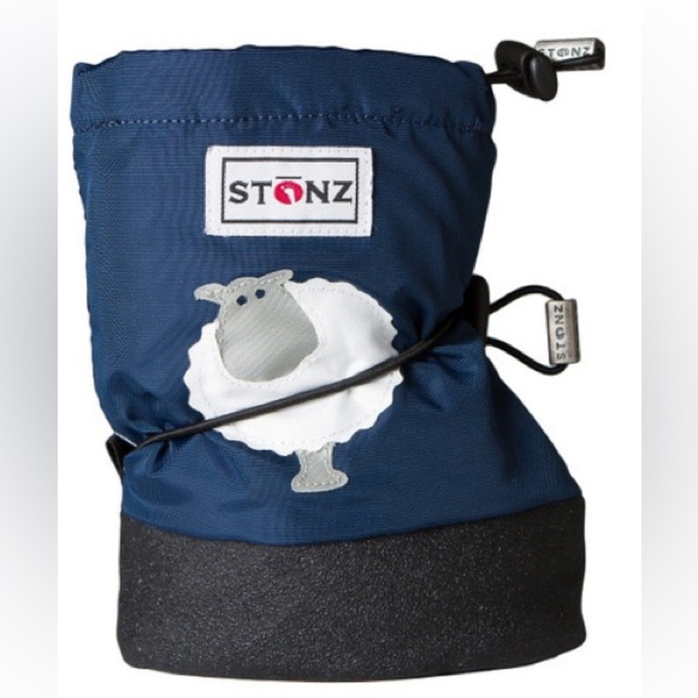 Stonz Kids Navy Blue Waterproof Boot - Sheep Design